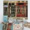 Designart - Red Facade of Charming Shop In Paris II - French Country Print on Natural Pine Wood